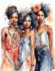 Three Afro American Women Art Print