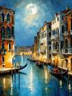 Venice At Night Coastal Print