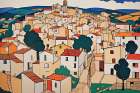 Village In The Hills Art Print