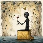 Vin et Fromage Fantasia Art Print