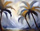 Blue Palm Dreams Art Print