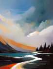 Cloudscape Reflection Art Print