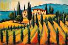 Hilltop Tuscan Villa Art Print