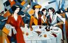 Ladies Luncheon Art Print