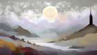 Moonlit Cloudscape Art Print