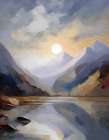 Mountain Lake Reflection Art Print