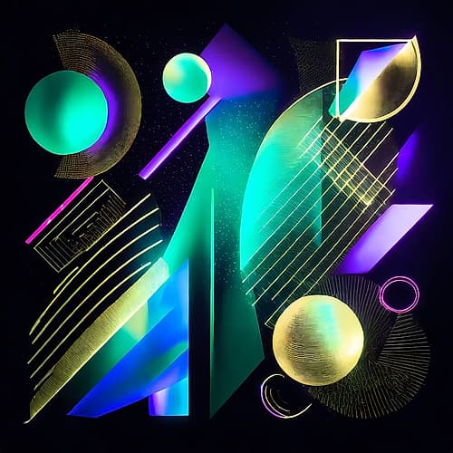 Neon Fusion Art Print