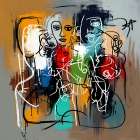 Collective Faces Art Print
