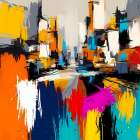 High-Rise Hues Art Print