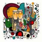 Musical Fusion I Art Print