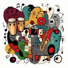 Musical Fusion II Art Print