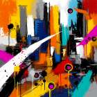 Neon Rain Art Print