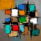 Patchwork Color Blocks II Art Print