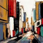 Path Through the City Art Print