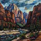 River Canyon Art Print