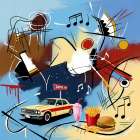 Route 66 Blues Art Print