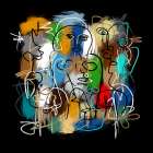 Scribbled Selves II Art Print