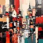 Skyline Mosaic Art Print