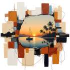 Anchored In the Harbor Art Print