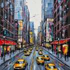 Downtown Buzz Art Print