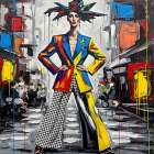 Houndstooth Heroine Art Print