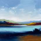 Indigo Shore Art Print