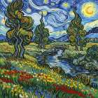 Meadow Bridge Art Print