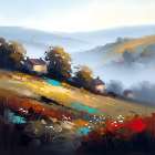 Misty Ridge Art Print