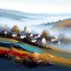 Misty Valley Art Print