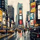 Morning In Times Square Art Print