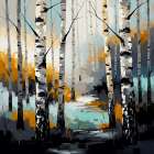 Painted Forest Art Print