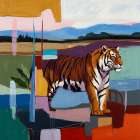Striped Anticipation Art Print