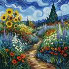 Walkway Through the Garden Art Print