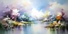 Lavender Lake Art Print