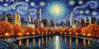 Midnight Central Park Art Print