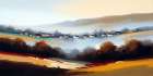 Misty Village Art Print