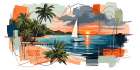 Sail And Silhouette Art Print