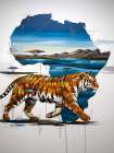 African Strides Art Print