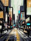 Metro Pedestrians Art Print