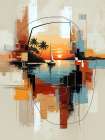 Sailboat Sunrise Art Print