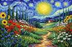 Garden Sunset Art Print