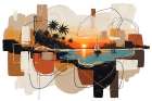 Geometric Sunset Art Print