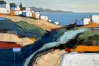 Hilltop Village View Art Print