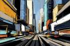 Linear Horizon Art Print