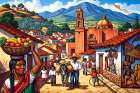 Market Day Art Print