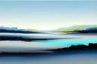 Misty Blue Basin Art Print