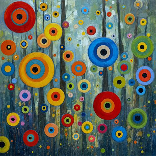 Concentric Woodland I Art Print