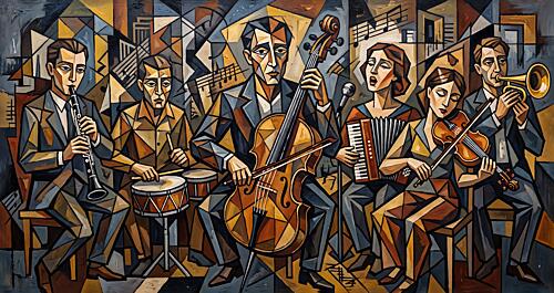 Cubist Harmony Cubist Print