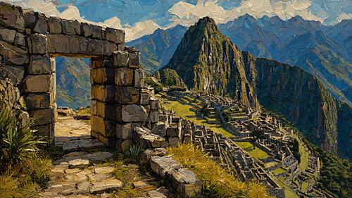 Machu Picchu from the Sun Gate Art Print