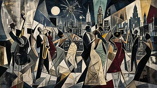 Midnight Celebration Art Print